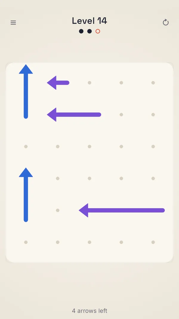 A board with only a few arrows left, one of them sliding off.